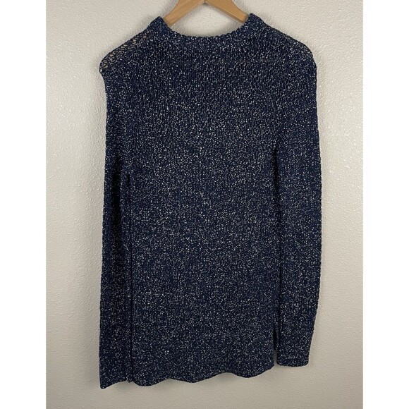 Rag & Bone Womens XS Blue Marina Crew Neck Speckled Sweater - Picture 4 of 4